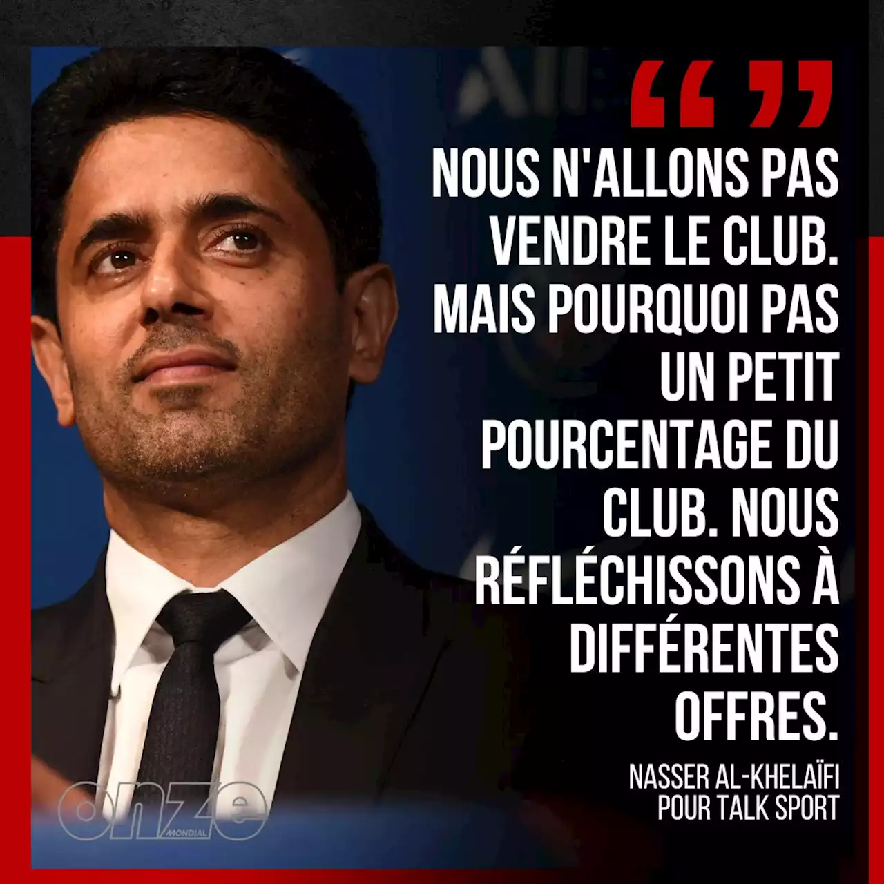 🚨 PSG : la déclaration fracassante d'Al-Khelaïfi sur la vente de parts du club !