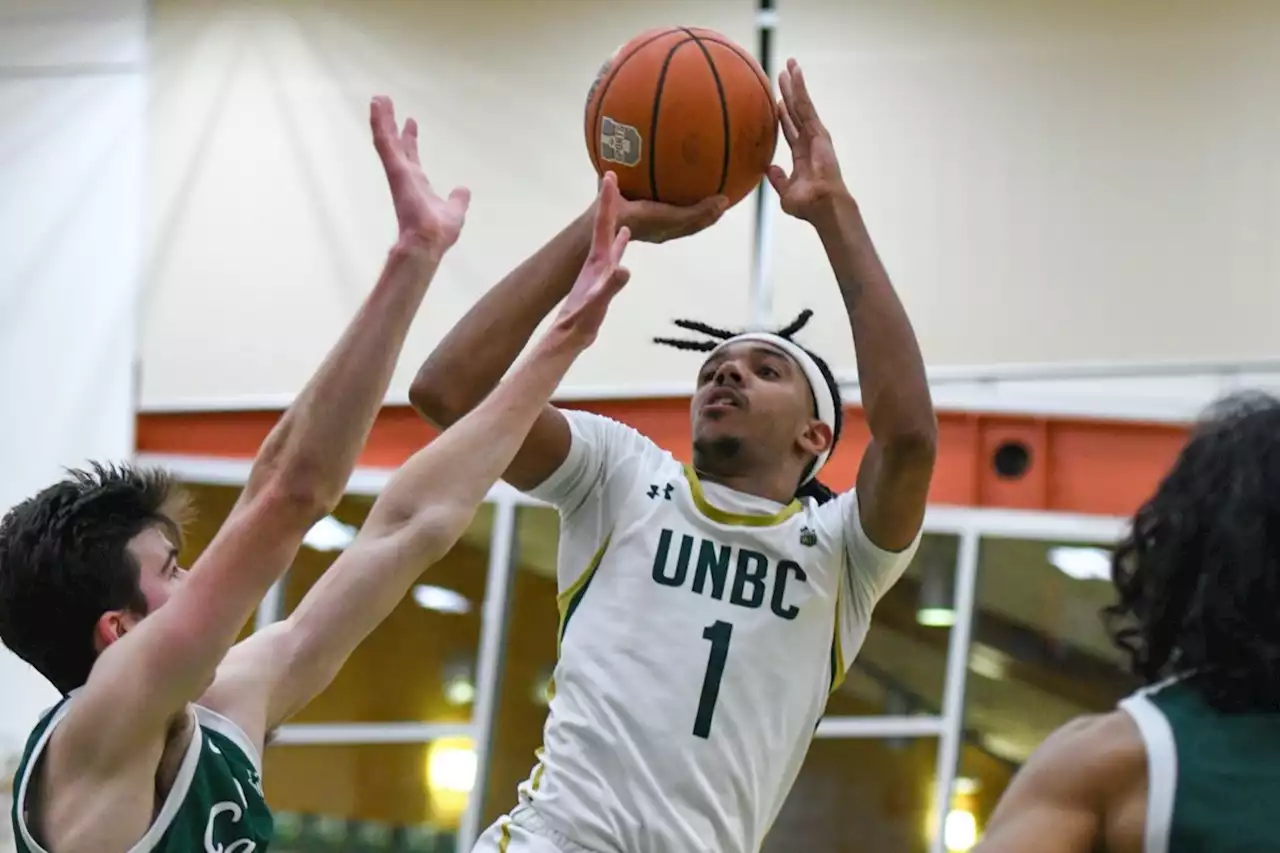 UNBC Timberwolves Men's basketball team win over UFV Cascades