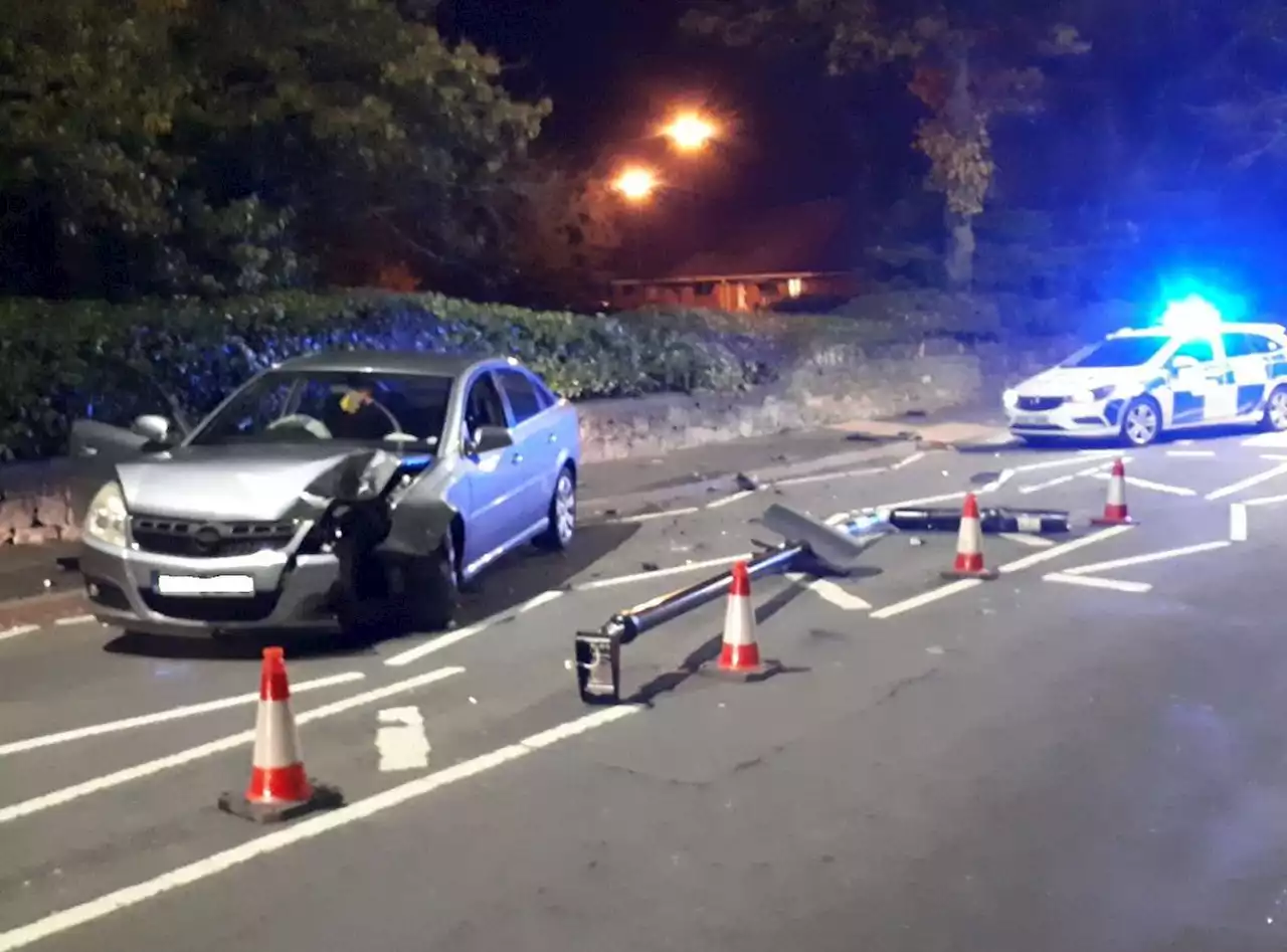 'Speeding driver' demolished zebra crossing before fleeing the scene - police appeal for information