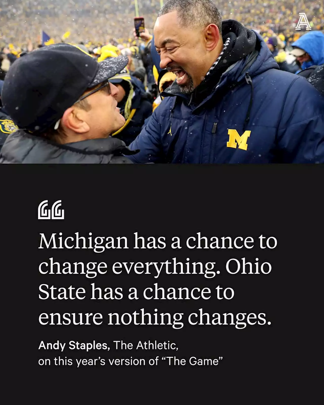 Staples' still important Saturday thought: Michigan win over Ohio State is best for Big Ten