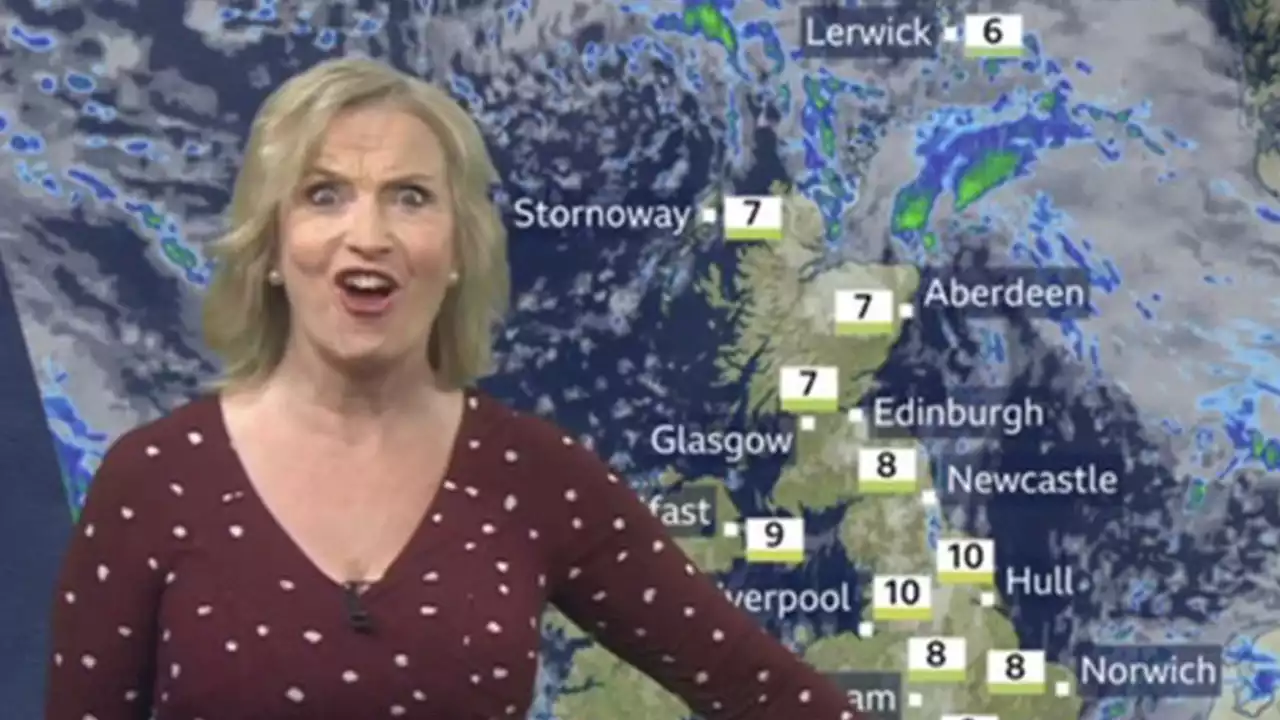 BBC Breakfast's Carol Kirkwood left squirming as co-stars call out blunder during weather report - and issue warning