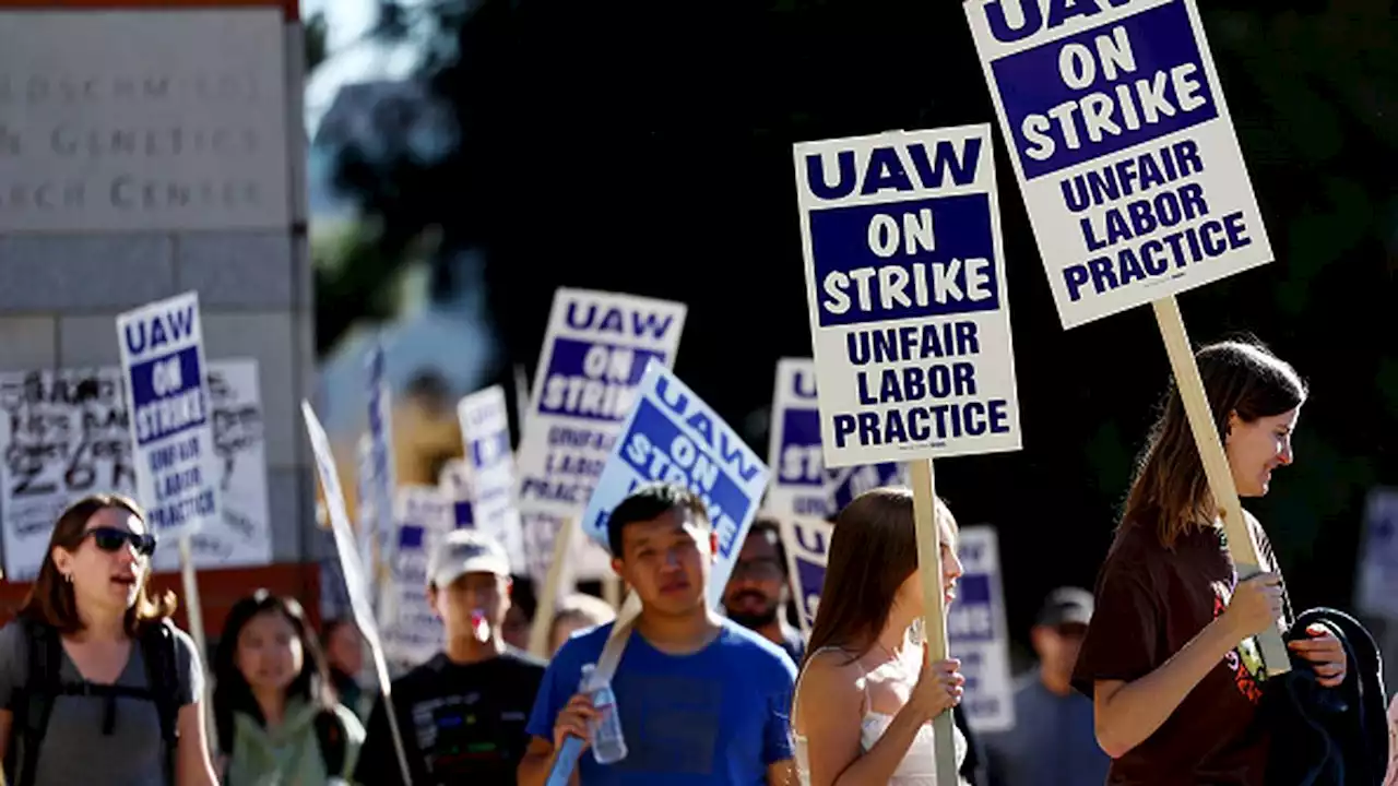 Thousands of University of California workers, graduate students strike for higher wages