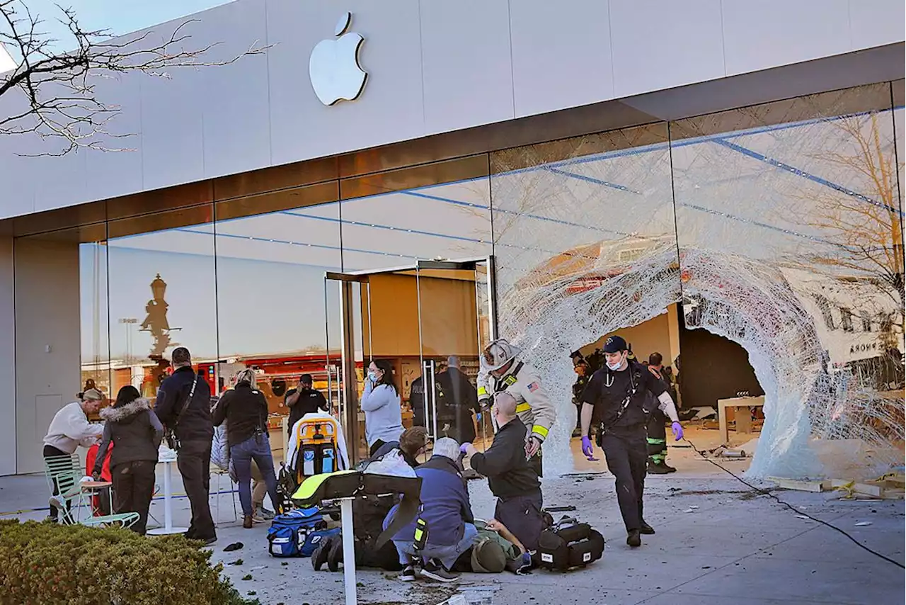 1 killed, 16 hospitalized after SUV crashes into Apple store