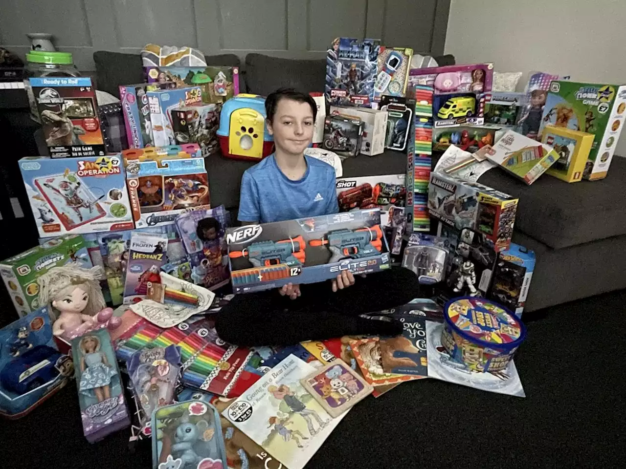 Yorkshire boy turns into Santa to collect presents for children less fortunate than him