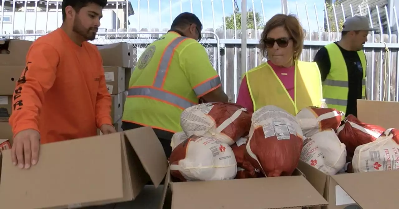 Dozens walk away with a Thanksgiving meal in Sherman Heights