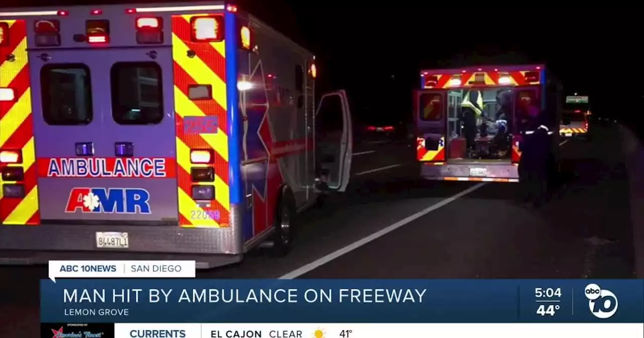 Man struck by ambulance on SR-94 in Lemon Grove