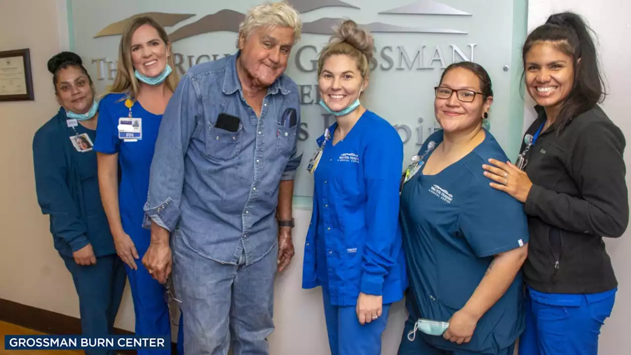 Jay Leno released from hospital after 10-day stay for severe burns suffered in gasoline fire