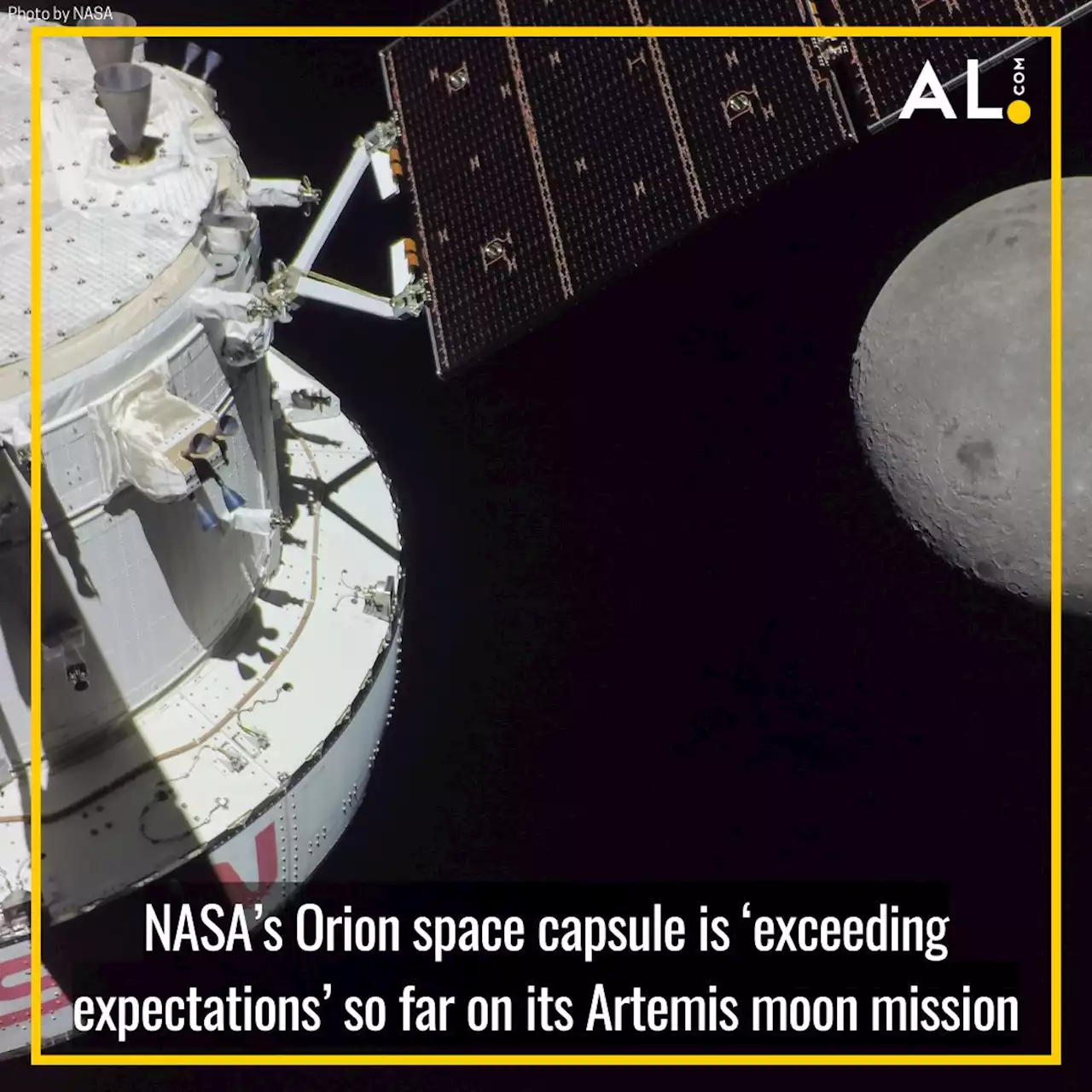 NASA’s Orion space capsule ‘exceeding expectations’ so far on Artemis moon mission