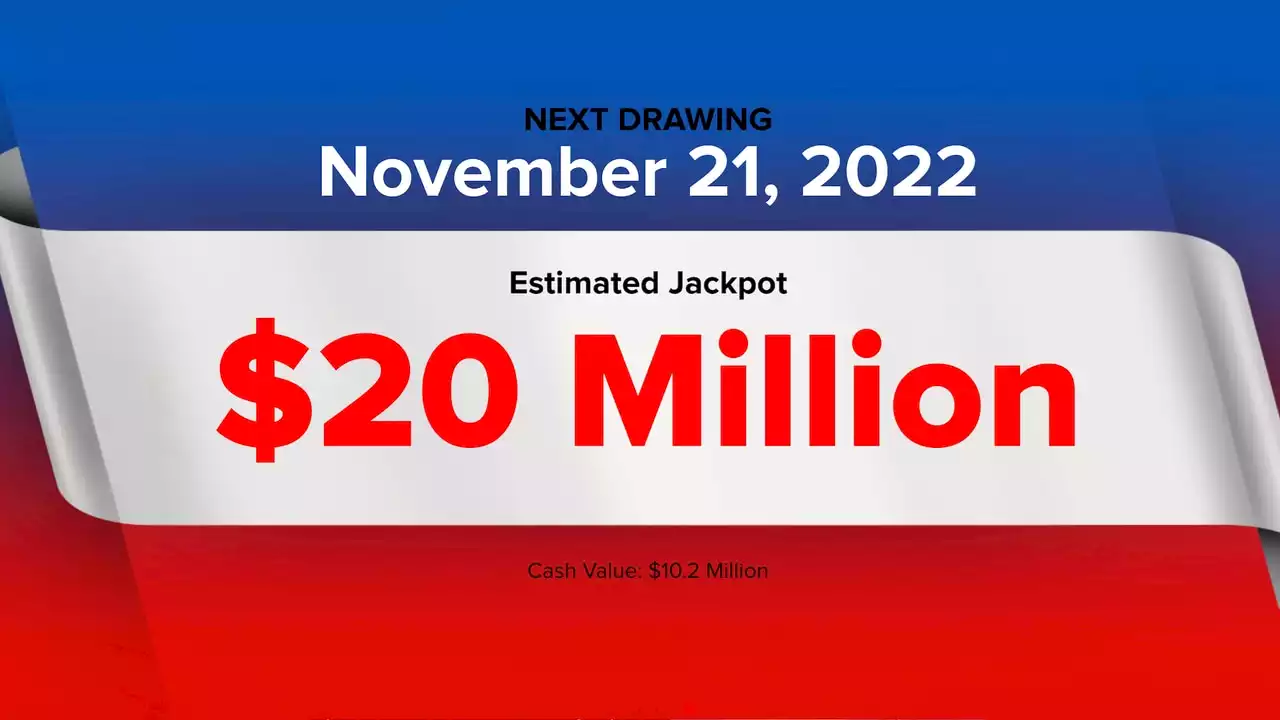 Powerball winning numbers for Monday, Nov. 21, 2022; jackpot $20 million