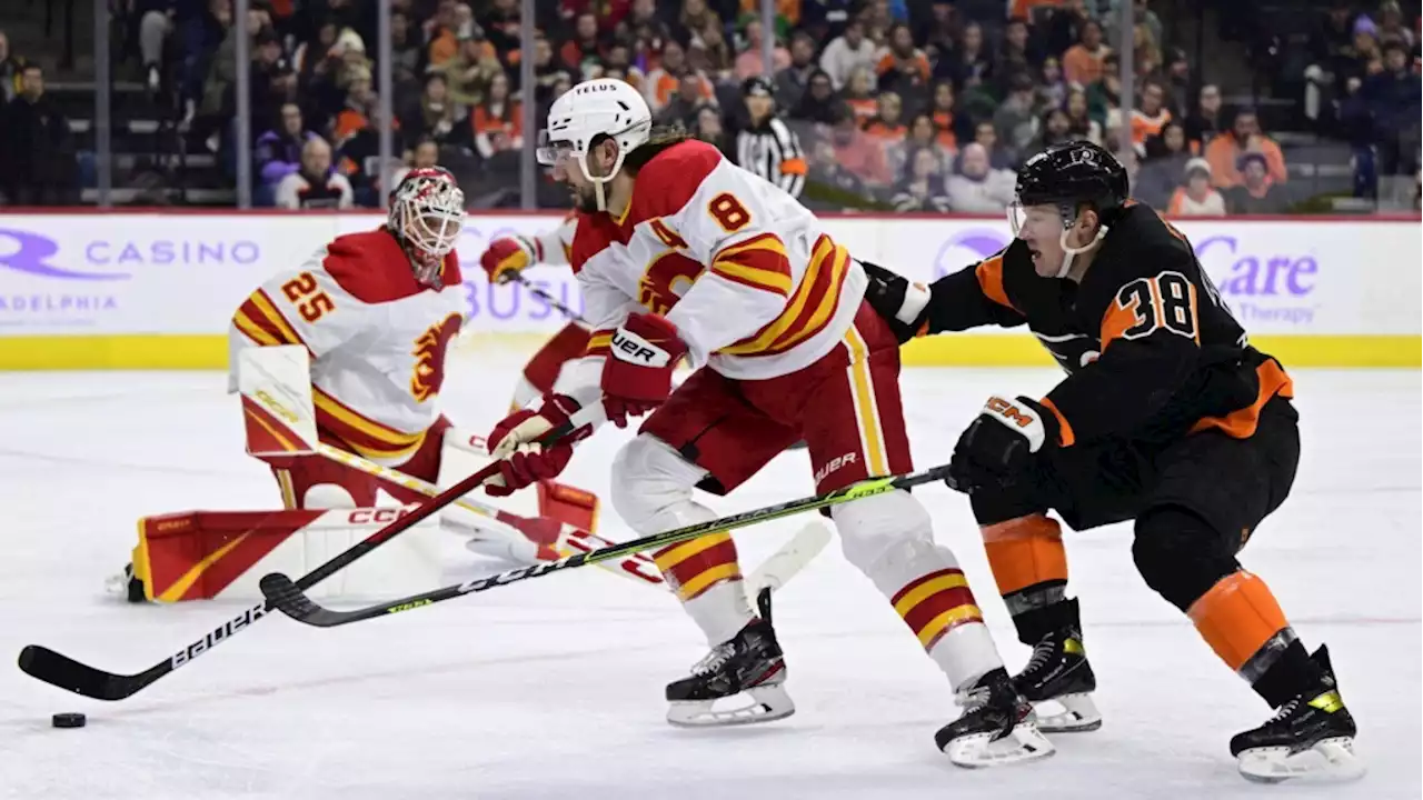 Blake Coleman, Calgary Flames send slumping Philadelphia Flyers to 7th straight loss