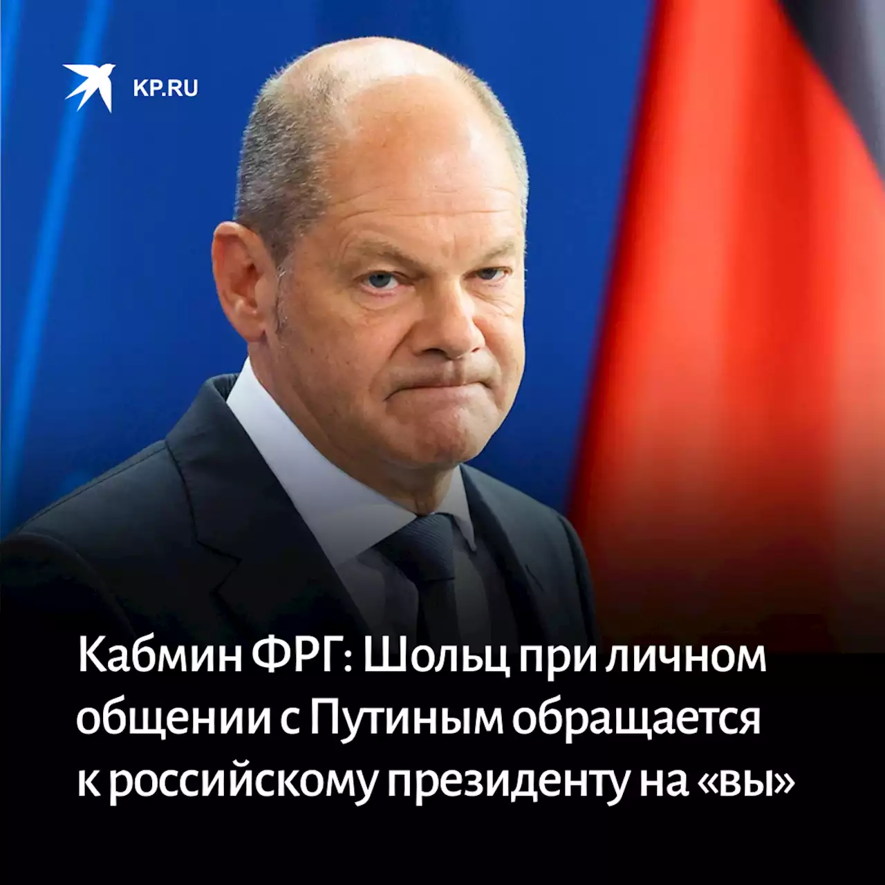 Кабмин ФРГ: Шольц при личном общении с Путиным обращается к российскому президенту на «вы»