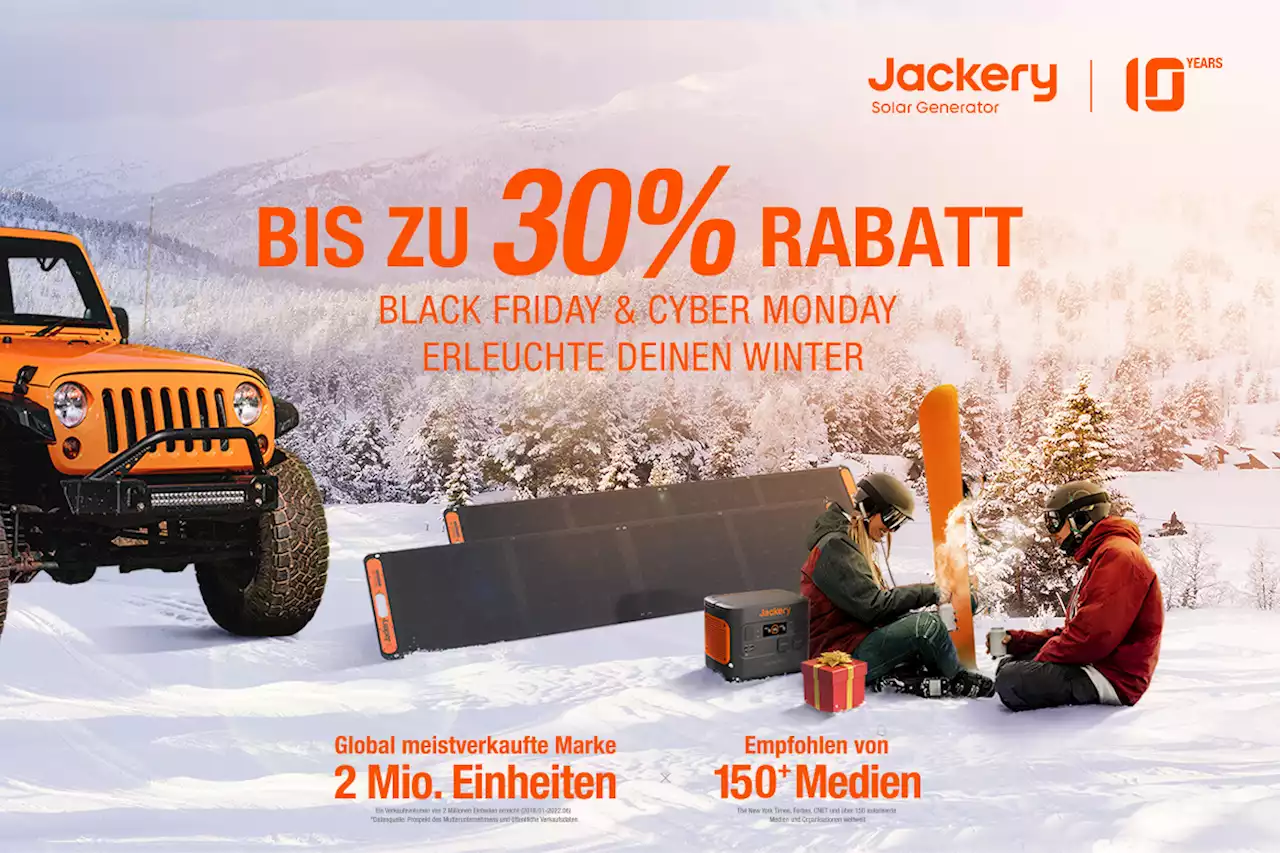 Jackery Black Friday & Cyber Monday Sale: Spare bis zu 899€