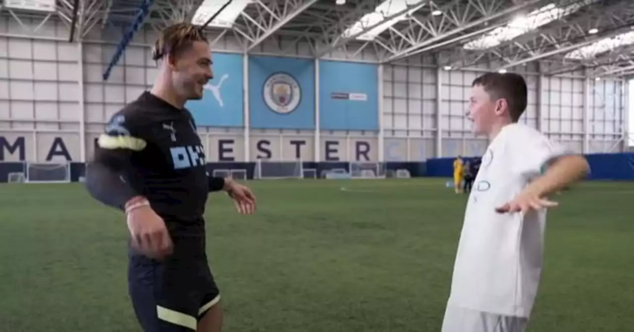 Manchester boy Finlay, 12, 'so happy' after Jack Grealish World Cup celebration