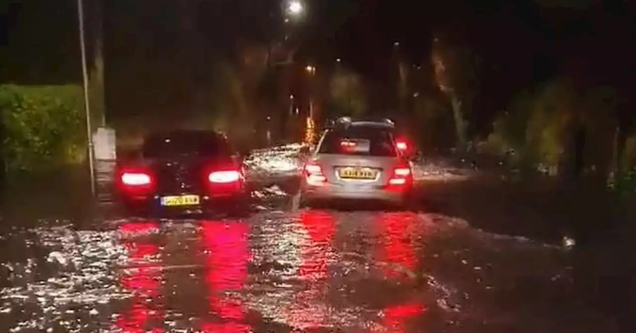 Schools closed and homes without water as burst pipe floods Altrincham streets