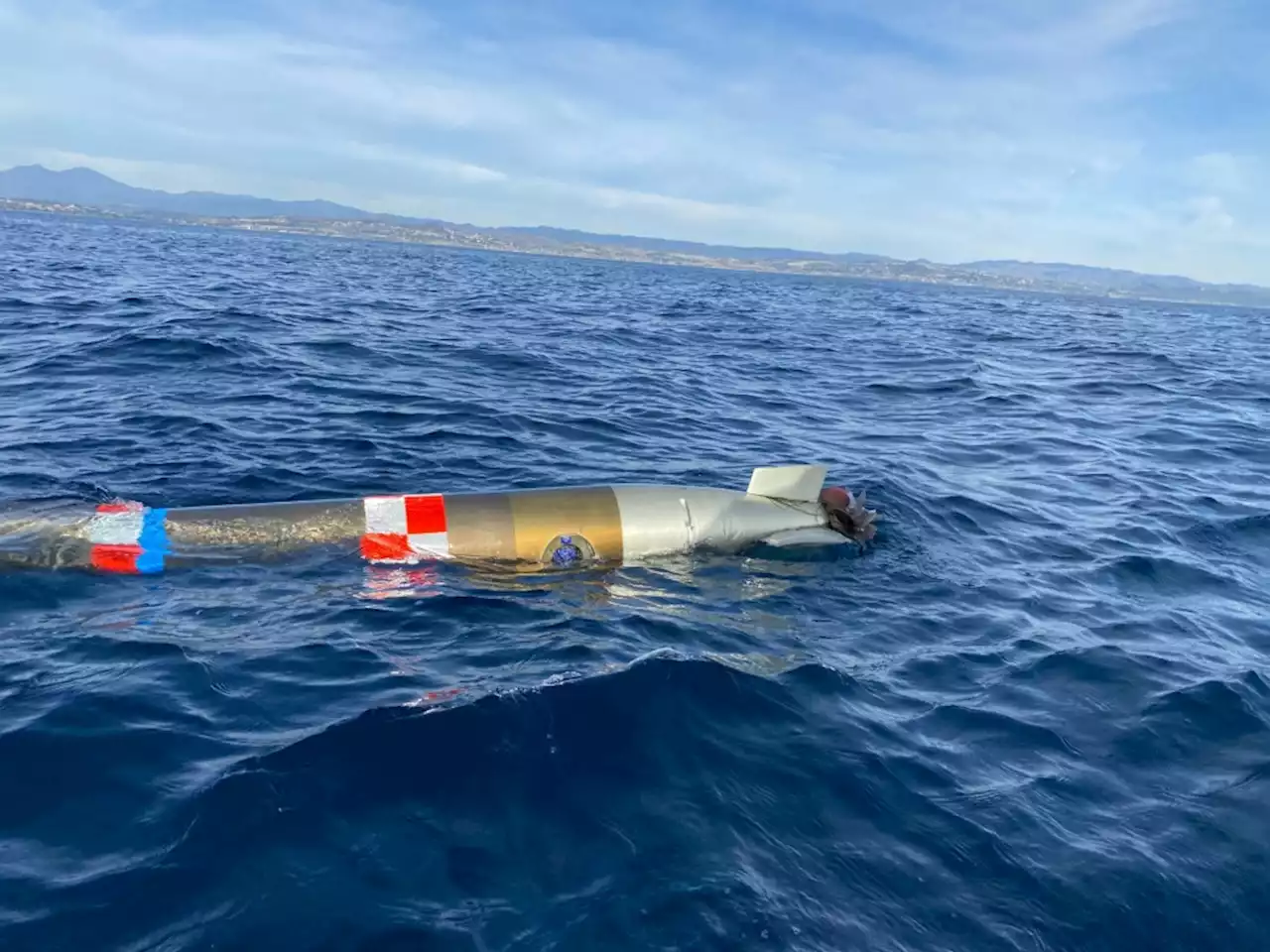 Lightweight Navy torpedo found floating in ocean off California coast