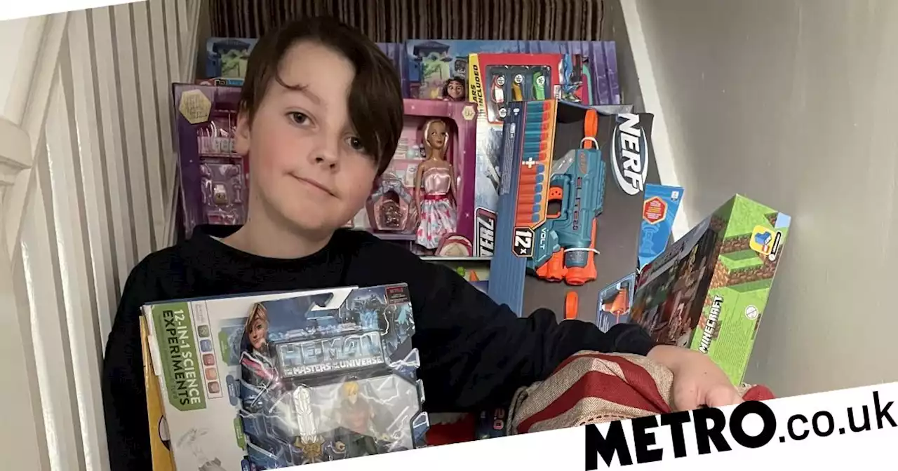 Boy, 10, turns into Father Christmas to collect gifts for less fortunate childre