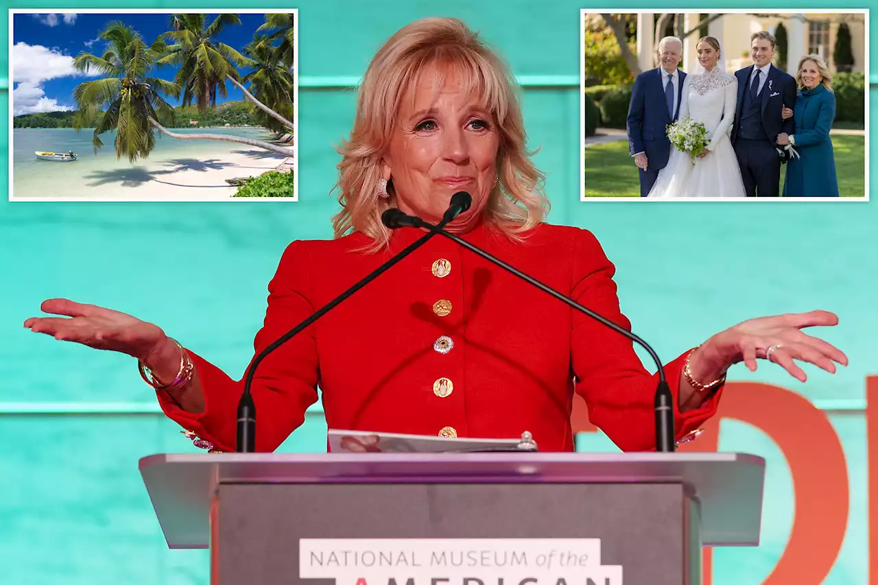 Jill Biden appears to reveal granddaughter’s honeymoon destination on hot mic