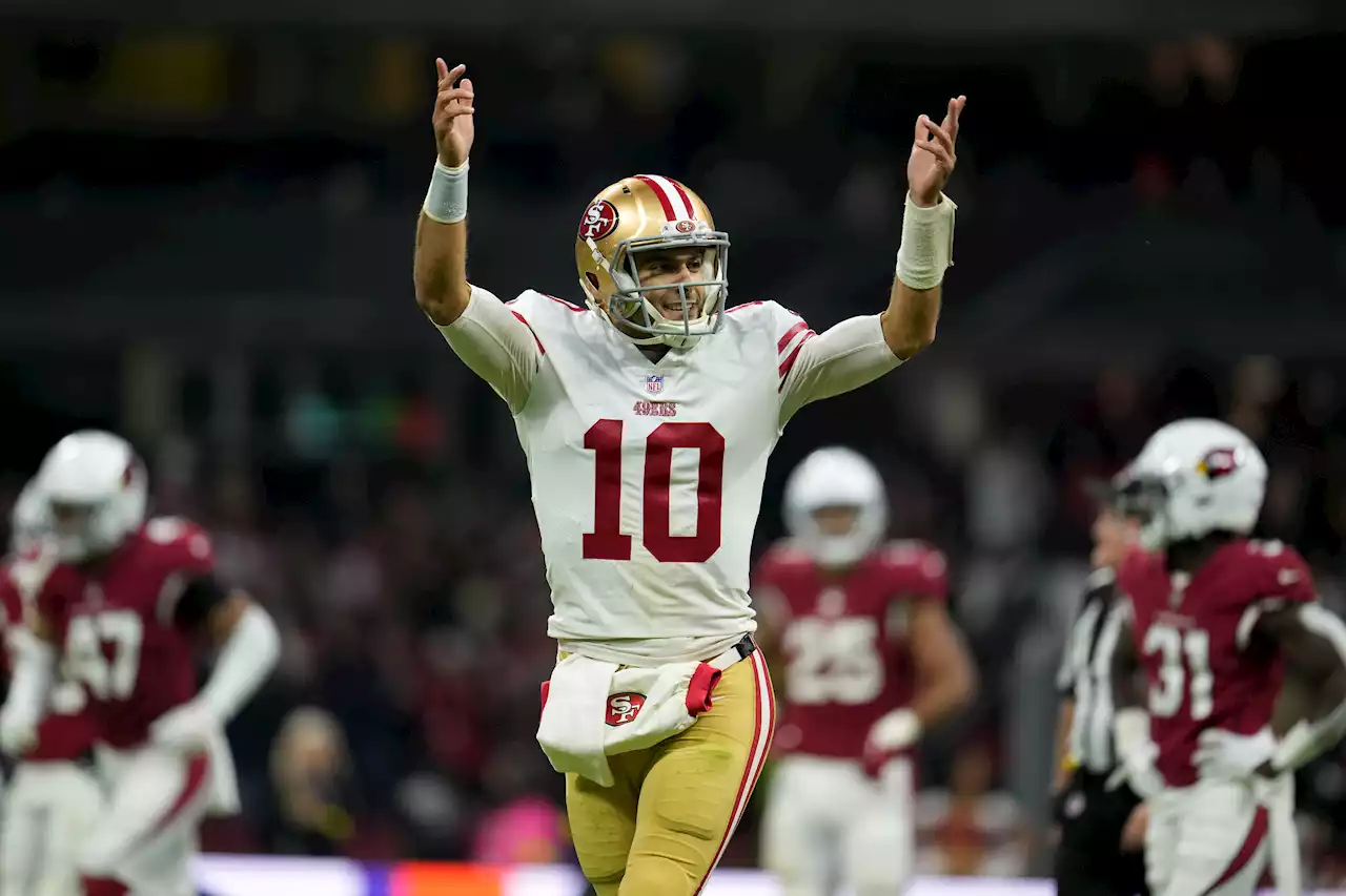 Jimmy Garoppolo tosses four touchdowns in 49ers’ ‘MNF’ rout of Cardinals