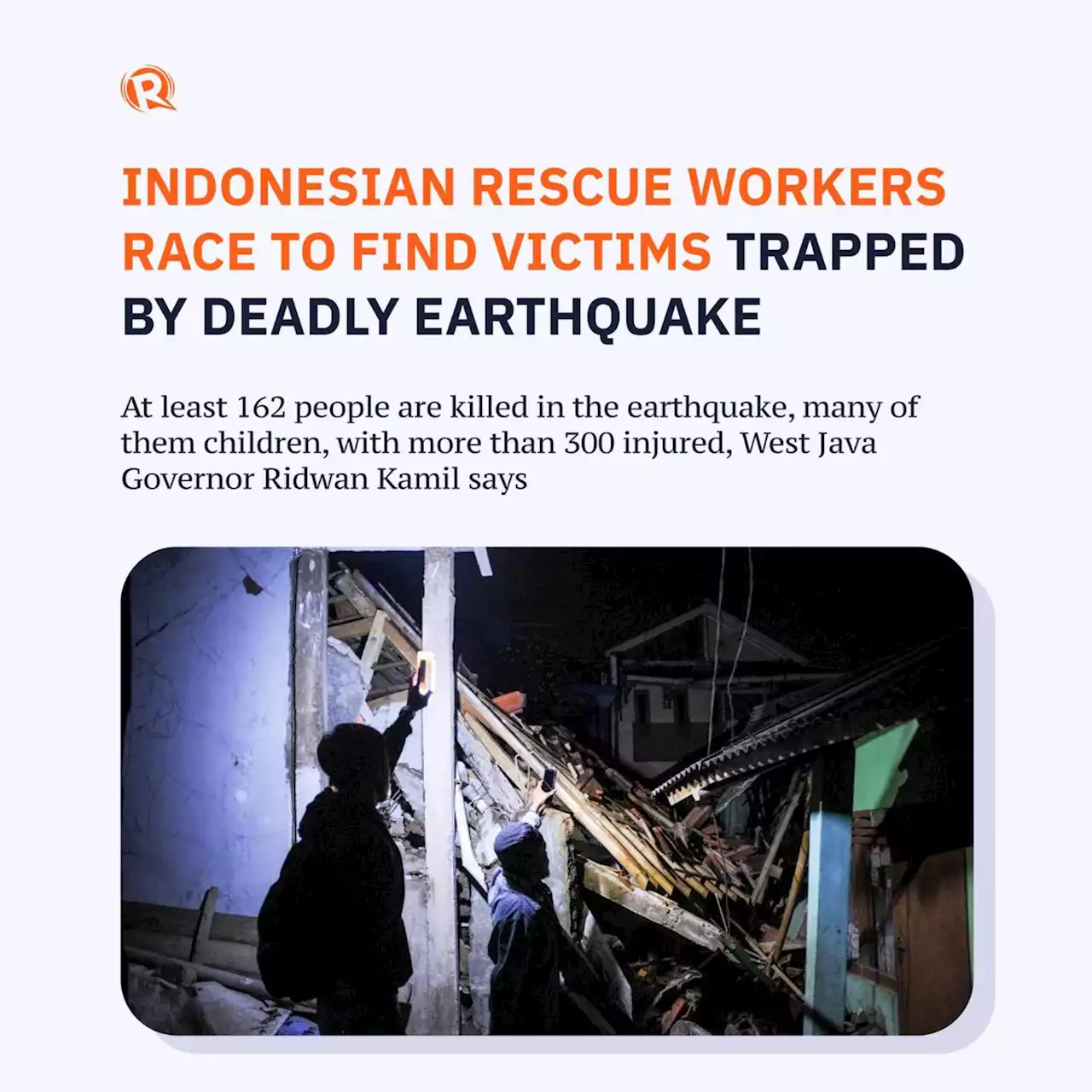 Indonesian rescue workers race to find victims trapped by deadly earthquake