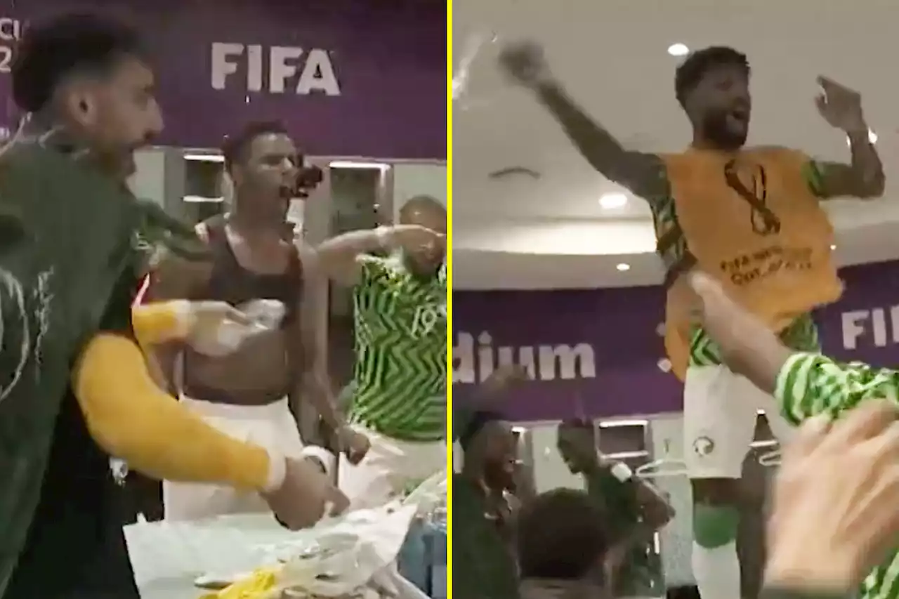 Saudi Arabia celebrate wildly in dressing room after famous win over Argentina