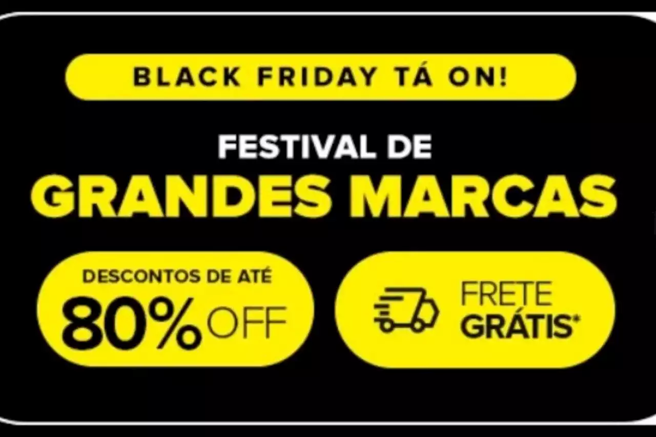 Grandes marcas com 80% off na Black Friday do Mercado Livre