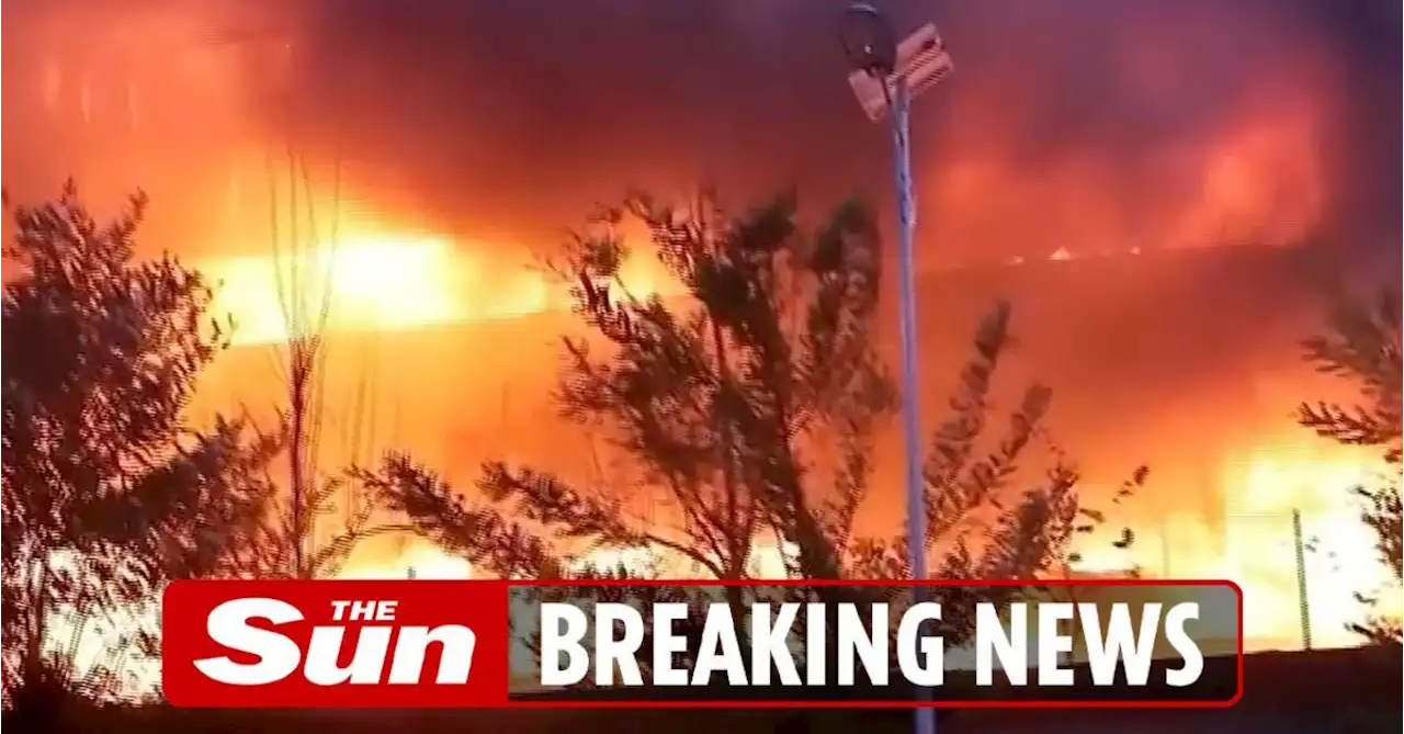 Horror moment blaze engulfs factory killing 38 as 250 firefighters tackle fire