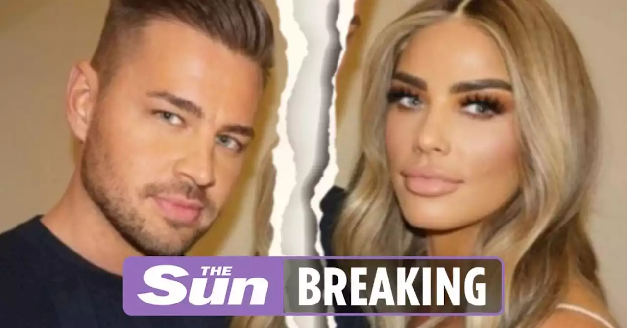 Katie Price and Carl Woods have split as he claims she has cheated on him