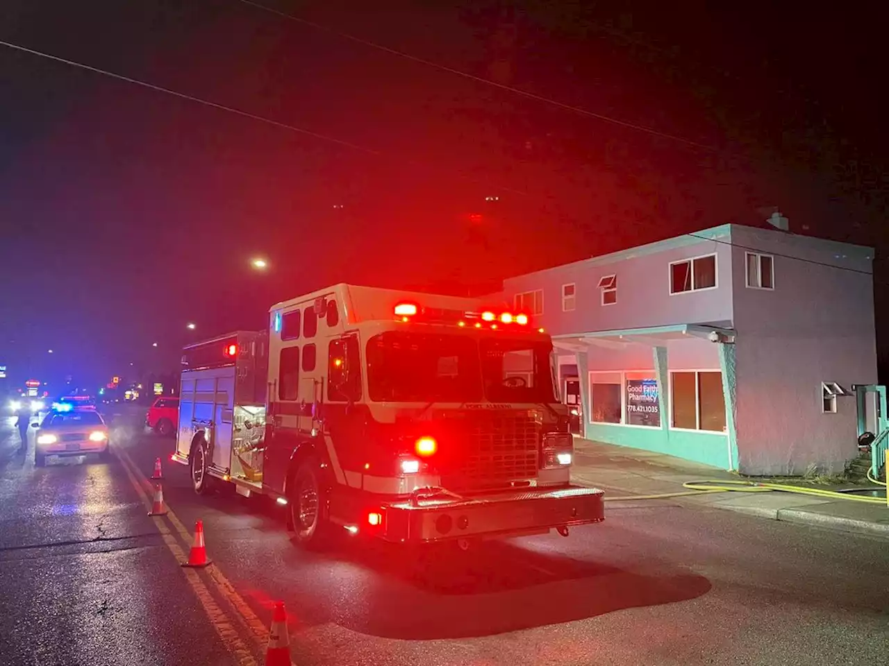 One taken to hospital following early morning fire in Port Alberni