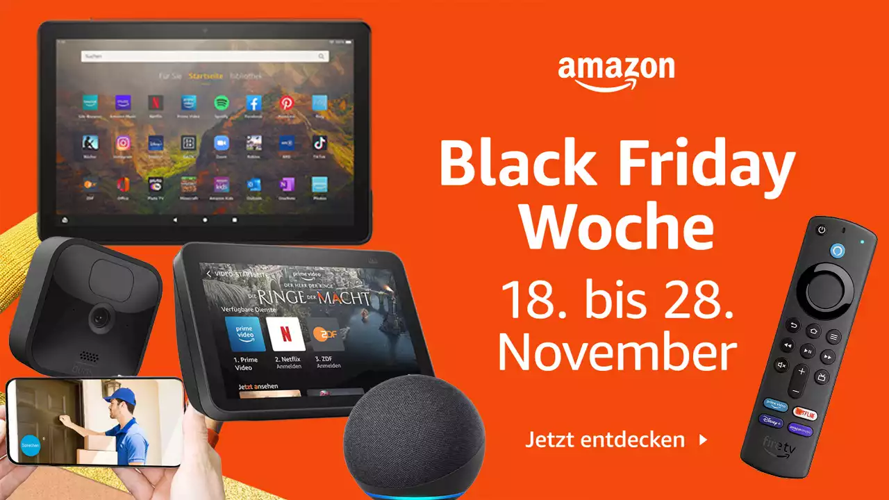 Black Friday: Mit diesen Amazon-Geräten spart ihr aktuell 50 Prozent oder mehr – Fire TV Stick, Echo Dot & Show, Fire Tablet & mehr