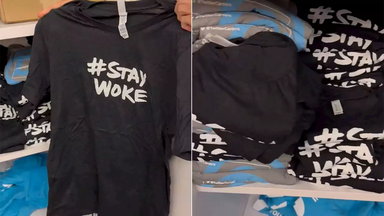 Elon Musk exposes 'secret closet' full of 'stay woke' t-shirts at Twitter HQ