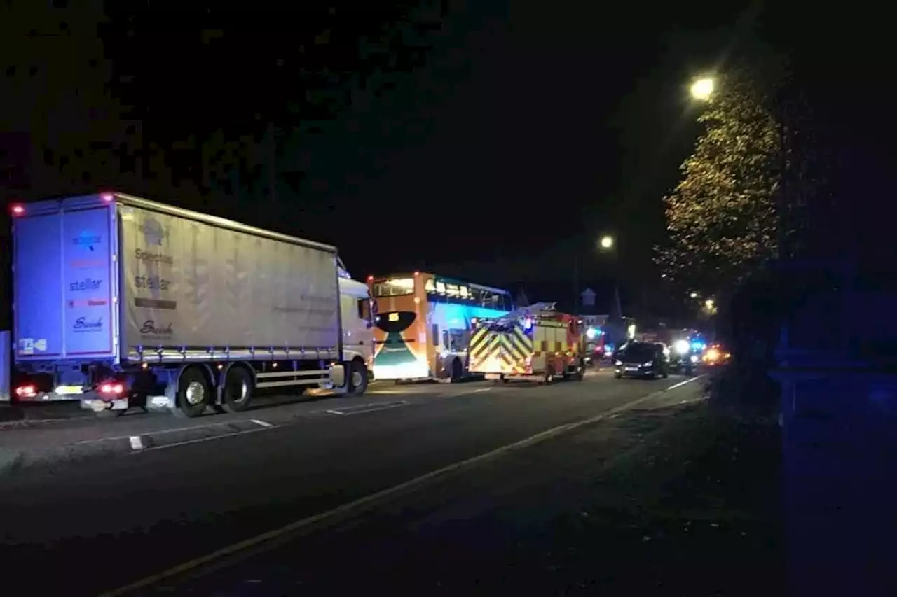 Motorcyclist taken to hospital after crash closes A6 in Whittle-le-Woods