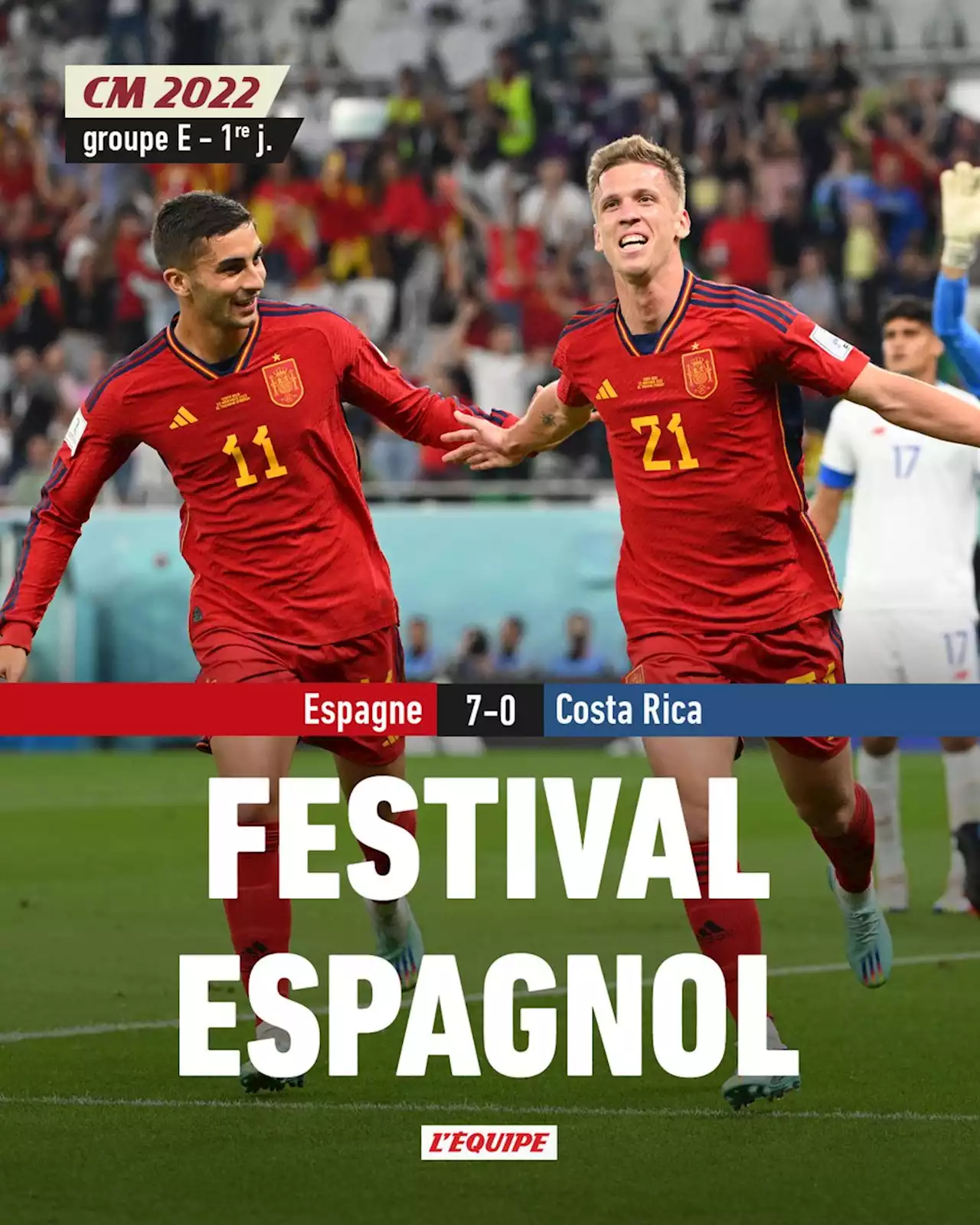 Espagne 7-0 Costa Rica, Coupe du monde, résultat et résumé du match (23/11/2022)