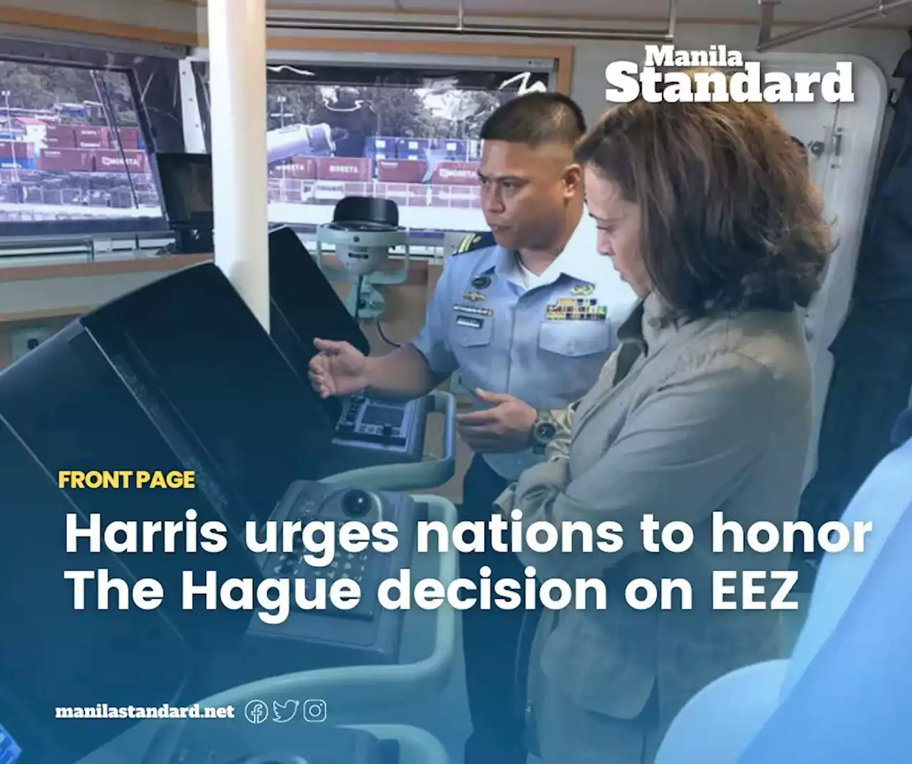 Harris urges nations to honor The Hague decision on EEZ