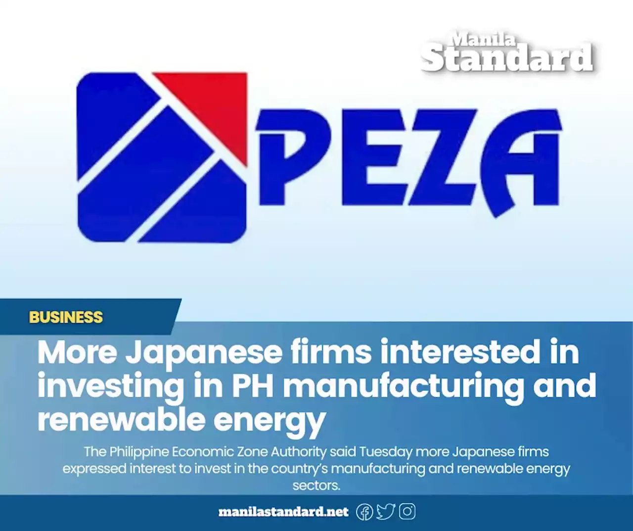 More Japanese firms interested in investing in PH manufacturing and renewable energy