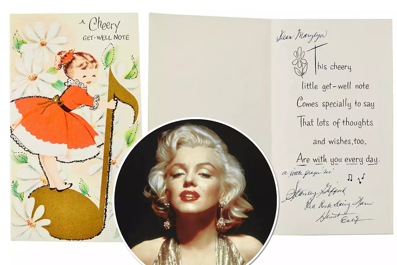 Marilyn Monroe memorabilia auction includes letter from mystery dad