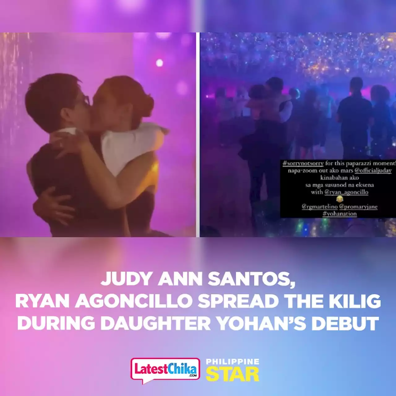 Judy Ann Santos, Ryan Agoncillo spread the kilig during daughter Yohan's debut - Latest Chika