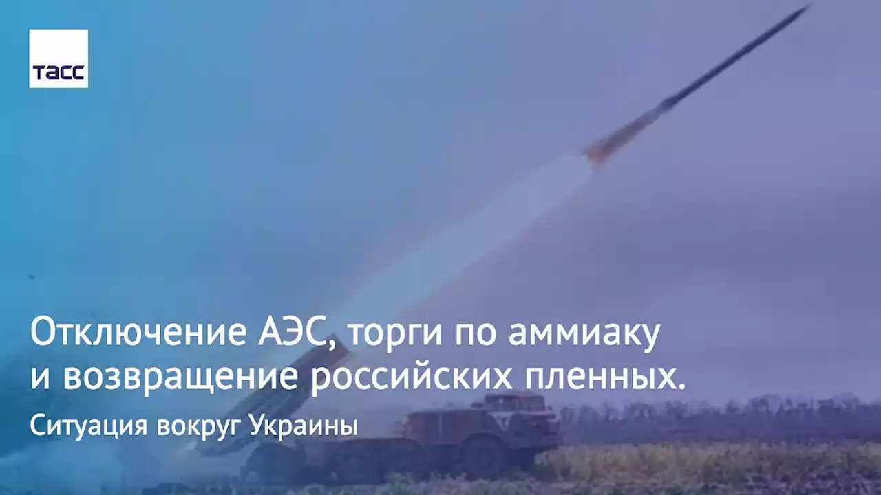 Отключение АЭС, торги по аммиаку и возвращение российских пленных. Ситуация вокруг Украины