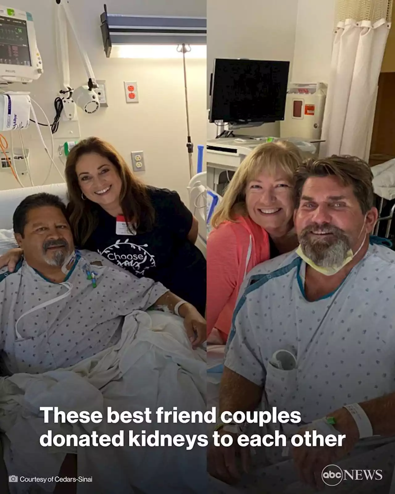 Best friend couples donate kidneys to each other