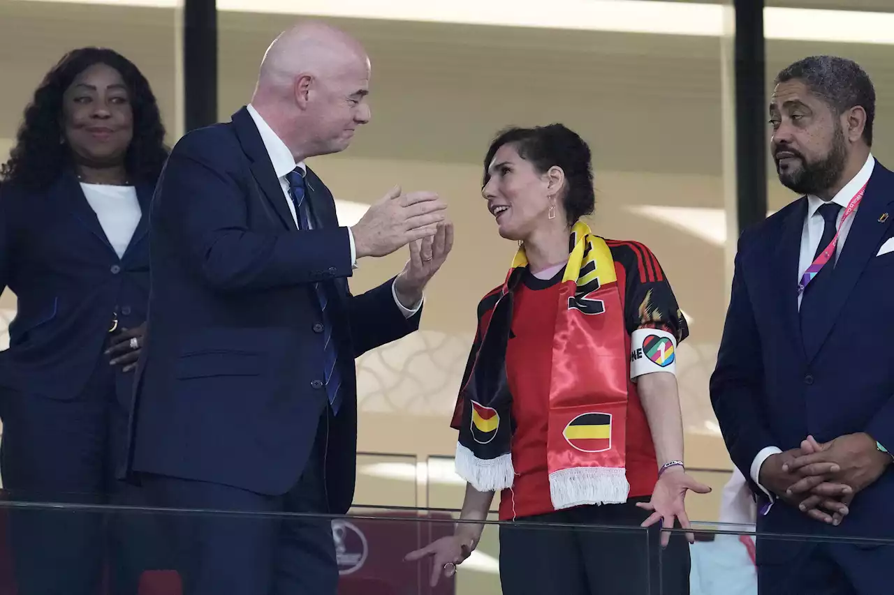 Belgium politician wears 'One Love' armband at World Cup