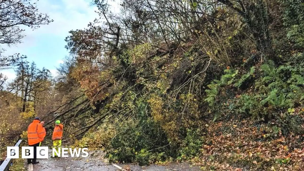 Wales weather: 1,000 lose power, 'mini tornado' closes A470