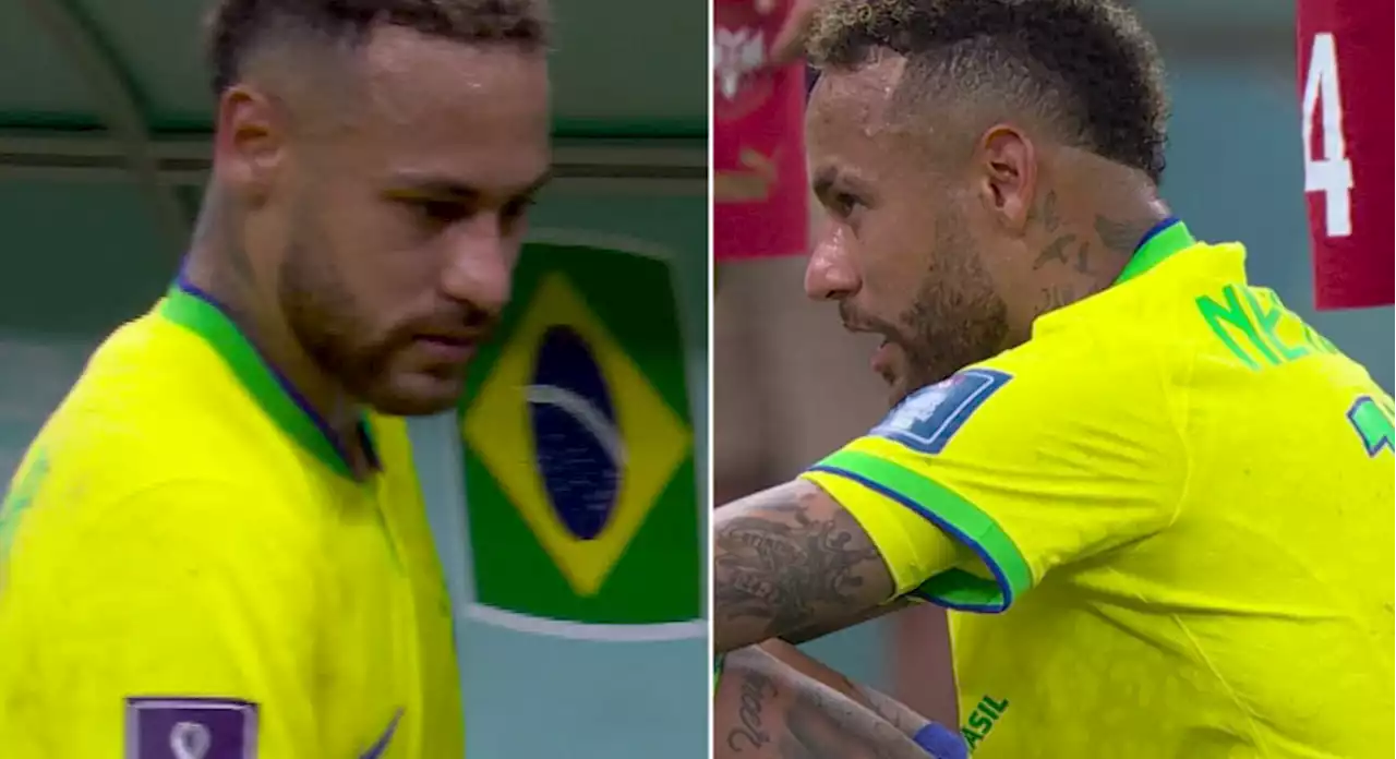 Oroande bilder - Neymar utbytt efter behandling