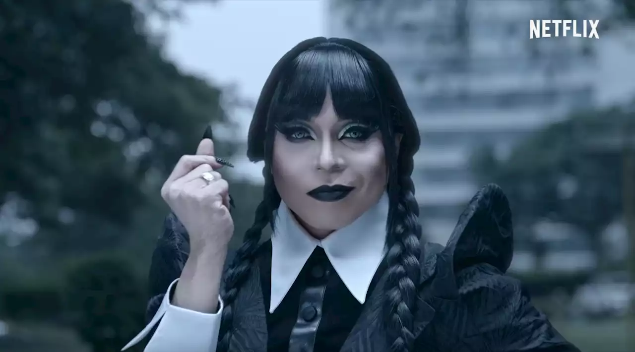 'Drag Race PH' alum Xilhouete kills it as Wednesday Addams in new Netflix ad