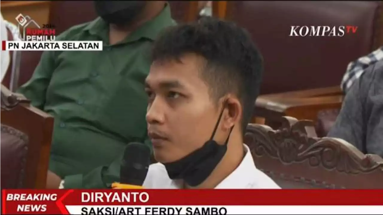 Ketika ART Ferdy Sambo, Diryanto Alias Kodir Buat Hakim Murka Lagi di Sidang Obstruction of Justice