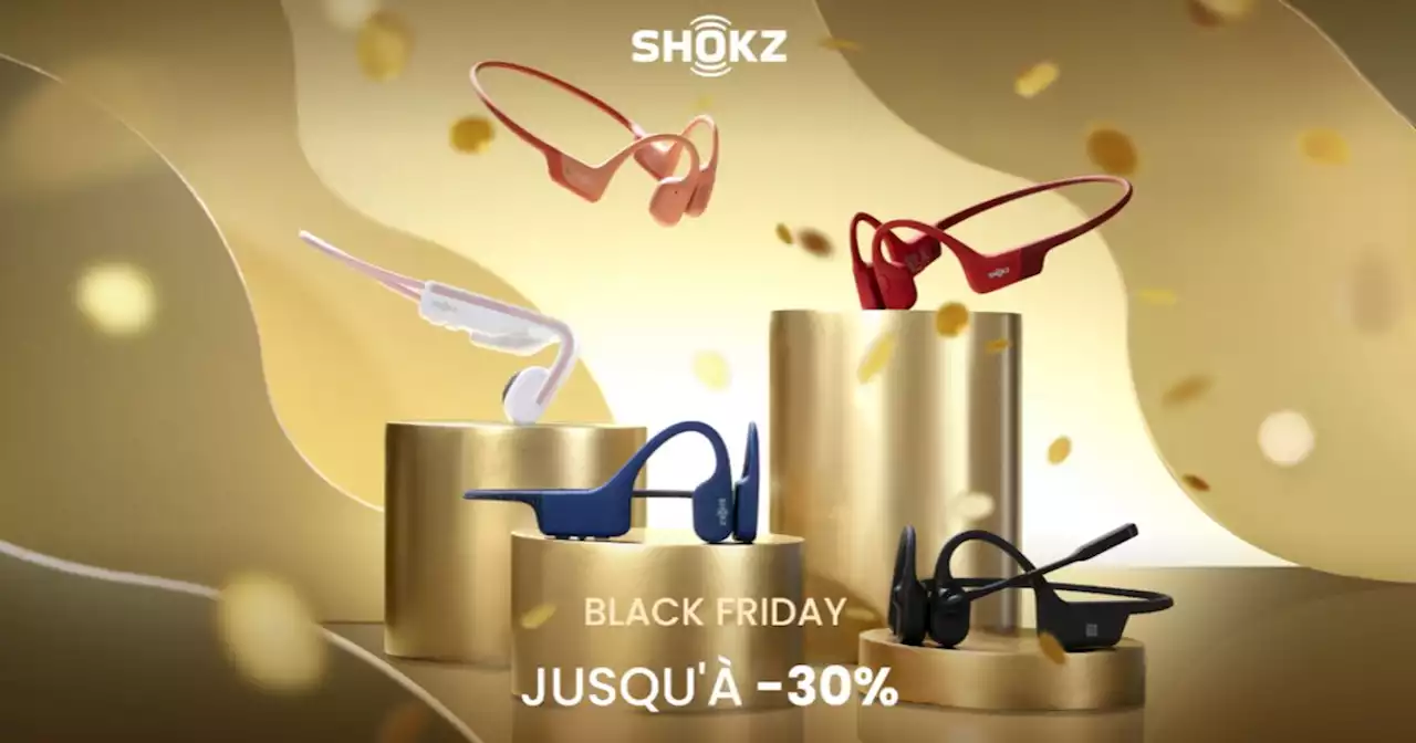 Black Friday : promotion sur les casques à conduction osseuse Shokz destinés aux sportifs