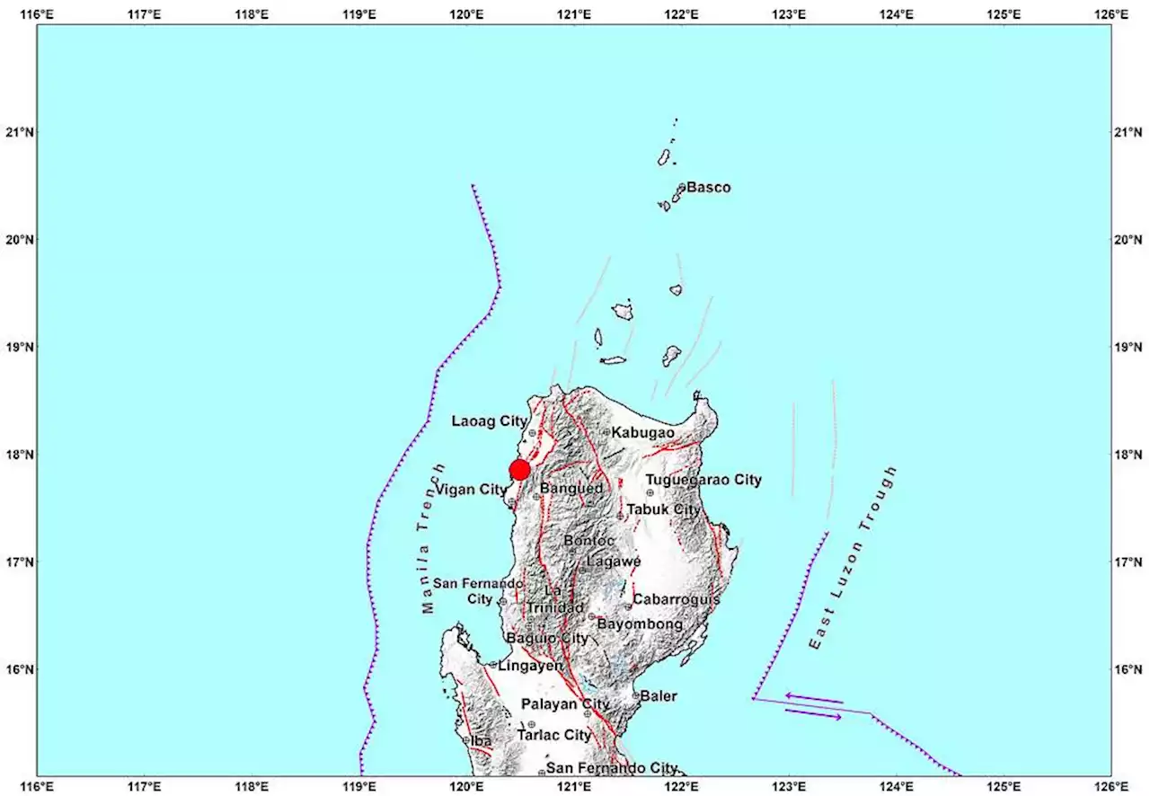 Magnitude 4.9 quake jolts Ilocos Sur