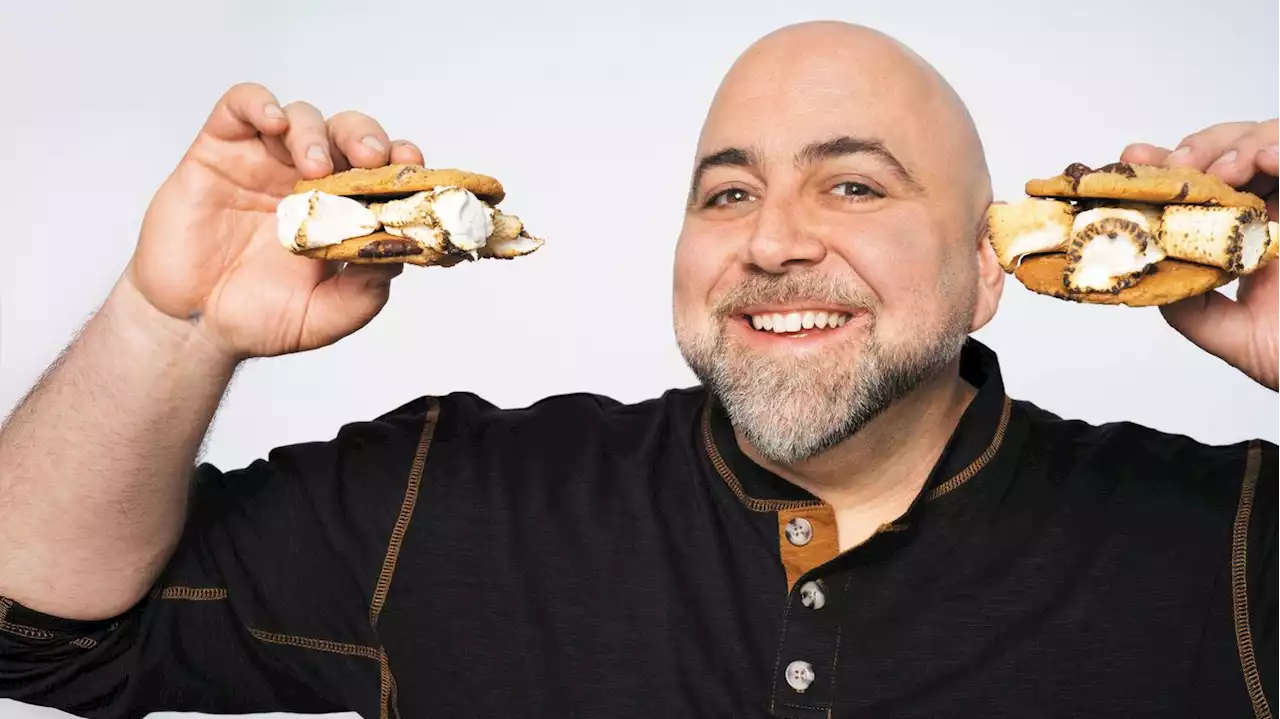 Food Network star Duff Goldman serves 4 pies, 3 types of ice cream, a tart, cornbread and cookies at his Thanksgiving feast