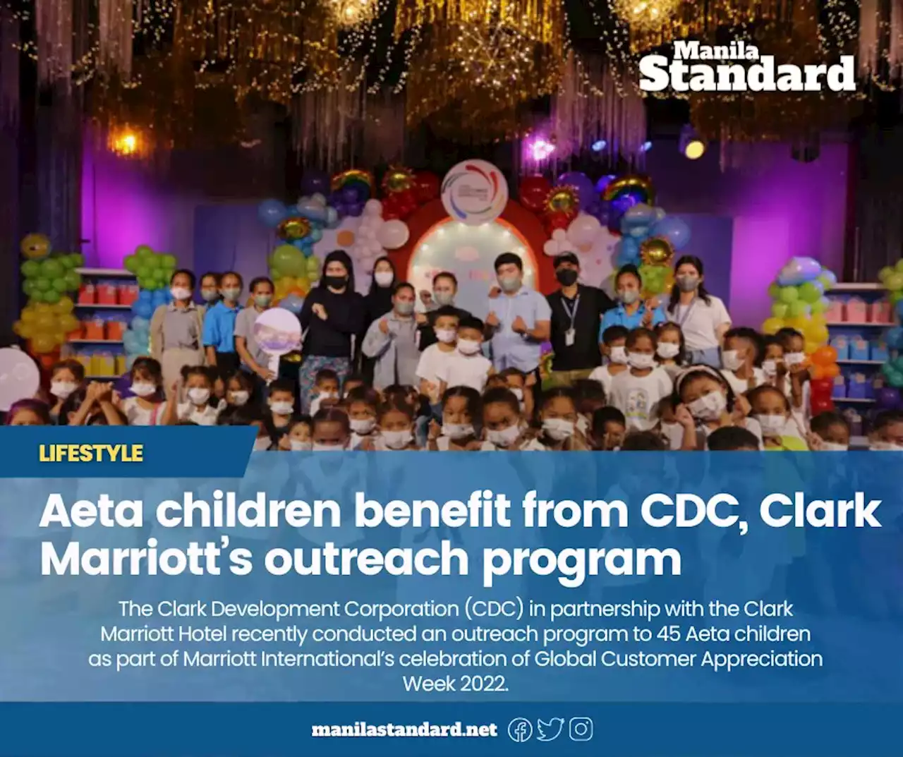 Aeta children benefit from CDC, Clark Marriott’s outreach program