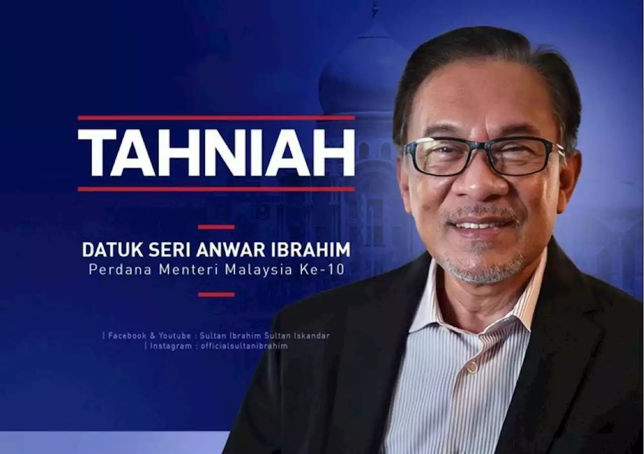 Sultan Johor, TMJ zahir ucapan tahniah kepada Anwar | The Malaysian Insight