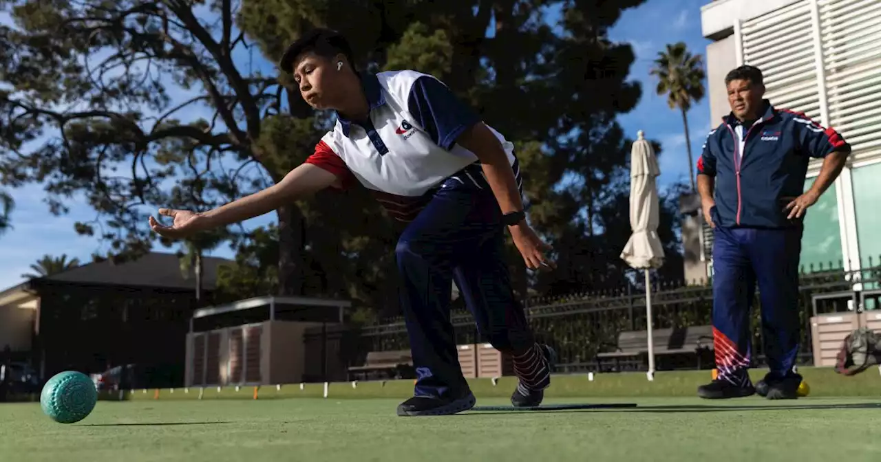 Not many teens have the patience for lawn bowling. Angel Gomez does — and he's good