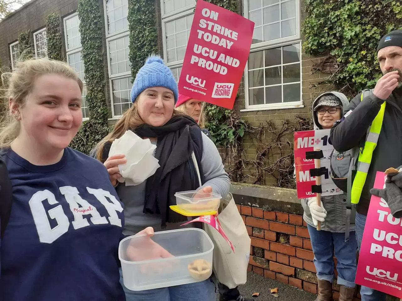 Shropshire lecturers support join national strikes as students offer support and mince pies